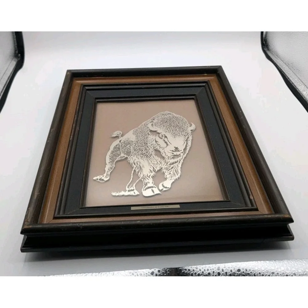 1978‎ University of Colorado Buffalo Sterling Silver SilverScene Framed Wall Art